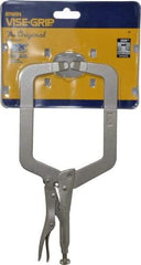 Irwin - 9" OAL C-Clamp Locking Pliers - 4-3/4" Jaw Depth, 4-1/2" Jaw Opening - Apex Tool & Supply