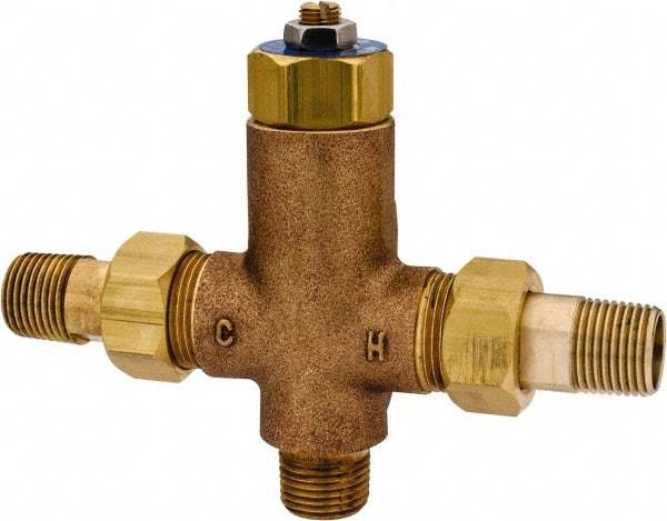 Bradley - Wash Fountain Thermo Static Mixing Valve - For Use with Bradley Foot-Controlled Wash Fountains - Apex Tool & Supply