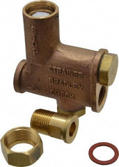 Bradley - Wash Fountain Combination Stop Strainer & Check Valve - For Use with Bradley Foot-Controlled Wash Fountains - Apex Tool & Supply