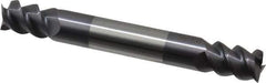 Accupro - 5/16", 7/16" LOC, 5/16" Shank Diam, 2-1/2" OAL, 3 Flute, Solid Carbide Square End Mill - Double End, AlTiN Finish, Spiral Flute, 60° Helix, Centercutting, Right Hand Cut, Right Hand Flute - Apex Tool & Supply
