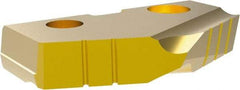 Allied Machine and Engineering - 1-21/32" Diam x 1/4" Thick, Seat Code 3, 132° Included Angle Spade Drill Insert - TiN Coated, Carbide, Grade K20, Series T-A - Apex Tool & Supply