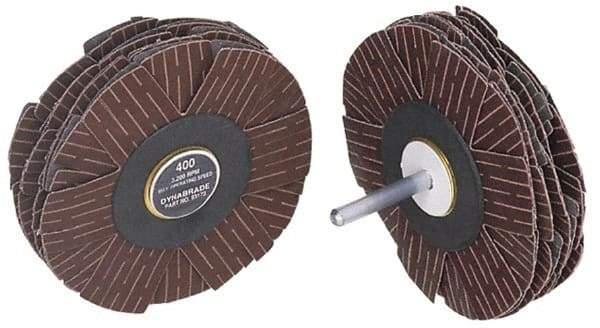 Dynabrade - 4" Diam 220 Grit Coated Sanding Star - Very Fine Grade, Spindle Mount - Apex Tool & Supply