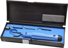 Noga - 6 Piece High Speed Steel Blade Hand Deburring Tool Set - S10, S20, S30;RD3.2, RD10.4 Blades, For Holes, Straight Edge, Curved Edge - Apex Tool & Supply