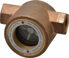 Dwyer - 3/8 Inch, Bronze Body Sight Flow Indicator - 125 Max psi, 3 Inch Overall Length, 200°F - Apex Tool & Supply