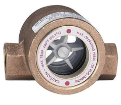 Dwyer - 2 Inch, Bronze Body Sight Flow Indicator - 125 Max psi, 5-1/2 Inch Overall Length, 200°F - Apex Tool & Supply