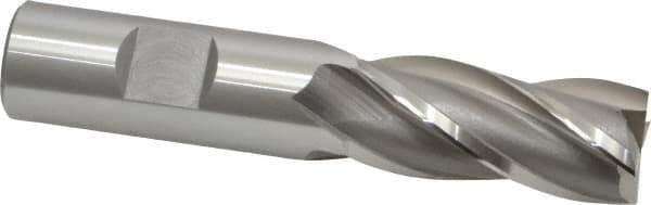 OSG - 3/4", 1-5/8" LOC, 3/4" Shank Diam, 3-7/8" OAL, 4 Flute, Vanadium High Speed Steel Square End Mill - Single End, Uncoated, Spiral Flute, 30° Helix, Centercutting, Right Hand Cut, Right Hand Flute, Series 574 - Apex Tool & Supply