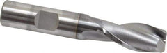 OSG - 17/32", 1-1/8" LOC, 1/2" Shank Diam, 3-1/8" OAL, 2 Flute, Vanadium High Speed Steel Square End Mill - Single End, TiCN Finish, Spiral Flute, 30° Helix, Centercutting, Right Hand Cut, Right Hand Flute, Series 573 - Apex Tool & Supply
