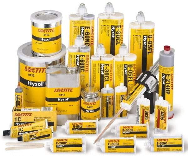 Loctite - 400 mL Cartridge Two Part Urethane Adhesive - 5 min Working Time, 3,110 psi Shear Strength, Series U-05FL - Apex Tool & Supply
