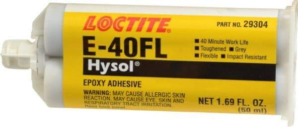 Loctite - 50 mL Cartridge Two Part Epoxy - 40 min Working Time, Series E-40FL - Apex Tool & Supply