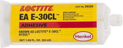 Loctite - 50 mL Cartridge Two Part Epoxy - 30 min Working Time, 4,270 psi Shear Strength, Series E-30CL - Apex Tool & Supply