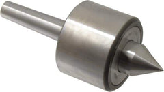 Riten - MT2 Taper Shank, 2-3/8" Head Diam 4,480 Lb Capacity Live Center - 4,000 Max RPM, 1-3/4" Head Length, 1" Point Diam, 1-1/4" Point Len, 440 Lb Max Workpc, 5.786" OAL, 1-1/4" Long Tip, Standard Point - Apex Tool & Supply