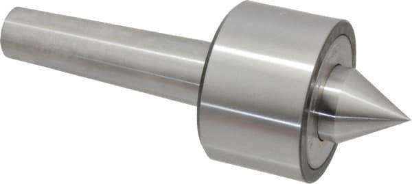 Riten - MT4 Taper Shank, 3" Head Diam 6,000 Lb Capacity Live Center - 4,000 Max RPM, 1-31/32" Head Length, 1-3/8" Point Diam, 1-1/2" Point Len, 2,100 Lb Max Workpc, 7.907" OAL, 1-1/2" Long Tip, Standard Point - Apex Tool & Supply