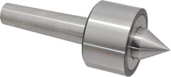 Riten - MT4 Taper Shank, 3" Head Diam 6,000 Lb Capacity Live Center - 4,000 Max RPM, 1-31/32" Head Length, 1-3/8" Point Diam, 1-1/2" Point Len, 2,100 Lb Max Workpc, 7.907" OAL, 1-1/2" Long Tip, Standard Point - Apex Tool & Supply