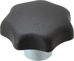 KIPP - 1.96" Head Diam, 7 Point Lobed Knob - 3/8" Hole, Thermoplastic, Black - Apex Tool & Supply