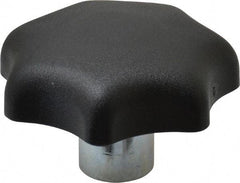 KIPP - 2.48" Head Diam, 7 Point Lobed Knob - 1/2-13 Hole, Thermoplastic, Black - Apex Tool & Supply