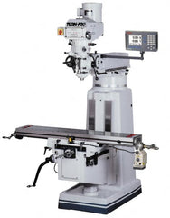 Value Collection - 9 x 49" 3 hp 220/440V 220V Variable Speed Pulley Control 3 Phase Knee Milling Machine - Apex Tool & Supply