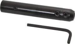 RobbJack - 3/4" Shank Diam Straight Shank with Weldon Flat 3/8" Hole End Mill Holder/Adapter - Through Coolant - Exact Industrial Supply