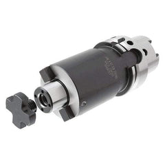 Iscar - HSK63A Taper Shank 32mm Pilot Diam Shell Mill Holder - 60mm Flange to Nose End Projection, 66mm Nose Diam, Through-Spindle Coolant - Exact Industrial Supply