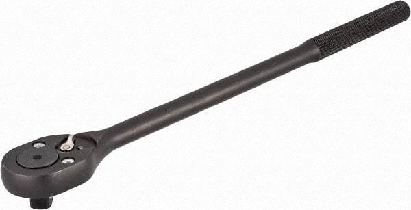 Proto - 1/2" Drive Pear Head Standard Ratchet - Black Oxide Finish, 16" OAL, 24 Gear Teeth, Standard Head - Apex Tool & Supply