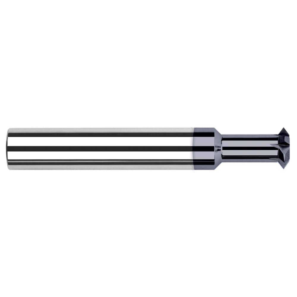 Harvey Tool - 1/4° 1/4" Cut Diam, 1/8" Cut Width, 1/4" Shank, Solid Carbide Double-Angle Cutter - Apex Tool & Supply