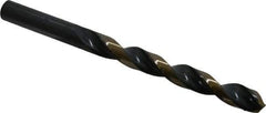 Triumph Twist Drill - 25/64" 135° High Speed Steel Jobber Drill - Oxide/Gold Finish, Right Hand Cut, Spiral Flute, Straight Shank, 5-1/8" OAL, Split Point - Apex Tool & Supply