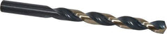 Triumph Twist Drill - 27/64" 135° High Speed Steel Jobber Drill - Oxide/Gold Finish, Right Hand Cut, Spiral Flute, Straight Shank, 5-3/8" OAL, Split Point - Apex Tool & Supply