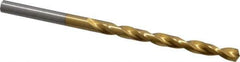 Triumph Twist Drill - 3/16" 135° High Speed Steel Jobber Drill - TiN Finish, Right Hand Cut, Spiral Flute, Straight Shank, 3-1/2" OAL, Split Point - Apex Tool & Supply