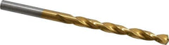 Triumph Twist Drill - 7/32" 135° High Speed Steel Jobber Drill - TiN Finish, Right Hand Cut, Spiral Flute, Straight Shank, 3-3/4" OAL, Split Point - Apex Tool & Supply