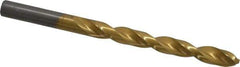 Triumph Twist Drill - 21/64" 135° High Speed Steel Jobber Drill - TiN Finish, Right Hand Cut, Spiral Flute, Straight Shank, 4-5/8" OAL, Split Point - Apex Tool & Supply
