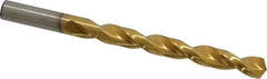 Triumph Twist Drill - 13/32" 135° High Speed Steel Jobber Drill - TiN Finish, Right Hand Cut, Spiral Flute, Straight Shank, 5-1/4" OAL, Split Point - Apex Tool & Supply