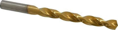 Triumph Twist Drill - 29/64" 135° High Speed Steel Jobber Drill - TiN Finish, Right Hand Cut, Spiral Flute, Straight Shank, 5-5/8" OAL, Split Point - Apex Tool & Supply