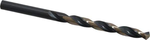 Triumph Twist Drill - 0.257" 135° High Speed Steel Jobber Drill - Oxide/Gold Finish, Right Hand Cut, Spiral Flute, Straight Shank, 4-1/8" OAL, Split Point - Apex Tool & Supply