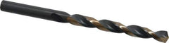 Triumph Twist Drill - 0.295" 135° High Speed Steel Jobber Drill - Oxide/Gold Finish, Right Hand Cut, Spiral Flute, Straight Shank, 4-3/8" OAL, Split Point - Apex Tool & Supply