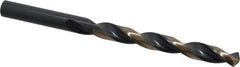 Triumph Twist Drill - 0.348" 135° High Speed Steel Jobber Drill - Oxide/Gold Finish, Right Hand Cut, Spiral Flute, Straight Shank, 4-7/8" OAL, Split Point - Apex Tool & Supply
