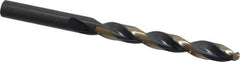 Triumph Twist Drill - 0.358" 135° High Speed Steel Jobber Drill - Oxide/Gold Finish, Right Hand Cut, Spiral Flute, Straight Shank, 4-7/8" OAL, Split Point - Apex Tool & Supply