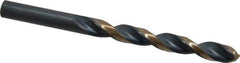 Triumph Twist Drill - 0.386" 135° High Speed Steel Jobber Drill - Oxide/Gold Finish, Right Hand Cut, Spiral Flute, Straight Shank, 5-1/8" OAL, Split Point - Apex Tool & Supply