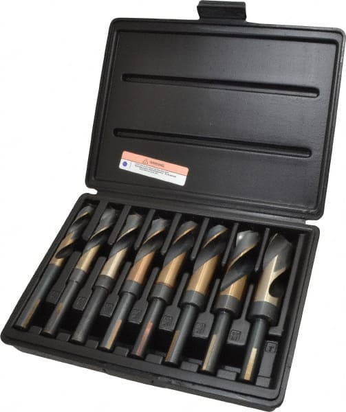 Triumph Twist Drill - 9/16 to 1", 118° Point, Bronze/Black Oxide Finish, High Speed Steel Reduced Shank Drill Bit Set - Apex Tool & Supply
