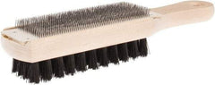 Lutz - 9-1/4" Long Abrasive File Card with Brush - Combination File Card & Brush, with Wood Handle - Apex Tool & Supply