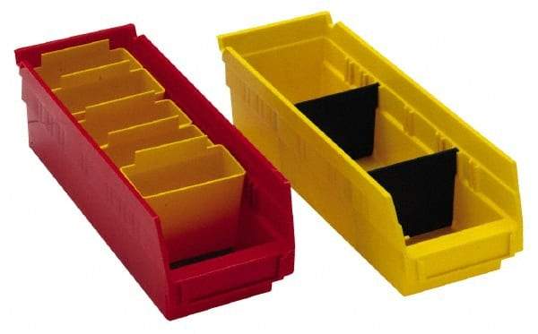 Quantum Storage - 6.6" Wide x 4" High, Black Bin Divider - Use with Quantum Storage Systems - QSB 102CON, QSB 104CON, QSB 106CON - Apex Tool & Supply