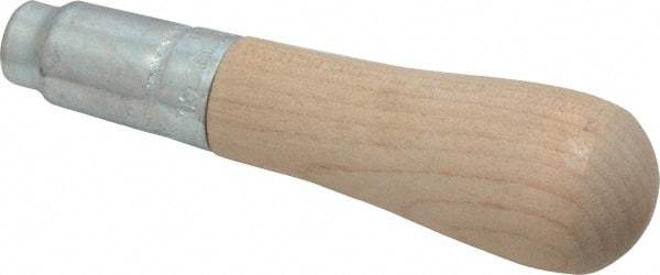 Lutz - 4-1/2" Long x 1-7/32" Diam File Handle - 11/64" Bore, 2" Deep, for Use with 6, 7 & 8" Files - Apex Tool & Supply