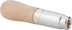 Lutz - 5" Long x 1-5/16" Diam File Handle - 1/4" Bore, 2-1/2" Deep, for Use with 8, 10 & 12" Files - Apex Tool & Supply