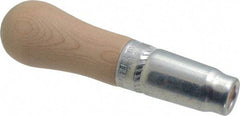 Lutz - 5-1/2" Long x 1-1/2" Diam File Handle - 5/16" Bore, 3-1/8" Deep, for Use with 12, 14 & 16" Files - Apex Tool & Supply