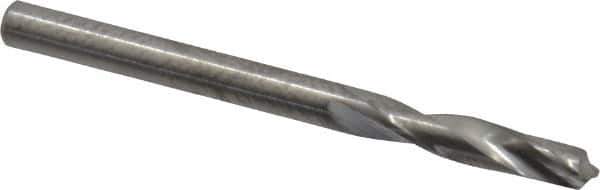 M.A. Ford - 5/32" 118° Spiral Flute Solid Carbide Screw Machine Drill Bit - Bright Finish, Right Hand Cut, 3/4" Flute Length, 2" OAL, Faceted Point, Straight Shank - Apex Tool & Supply