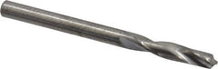 M.A. Ford - 5/32" 118° Spiral Flute Solid Carbide Screw Machine Drill Bit - Bright Finish, Right Hand Cut, 3/4" Flute Length, 2" OAL, Faceted Point, Straight Shank - Apex Tool & Supply