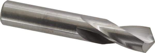 M.A. Ford - 31/64" 118° Spiral Flute Solid Carbide Screw Machine Drill Bit - Bright Finish, Right Hand Cut, 1-1/4" Flute Length, 3" OAL, Faceted Point, Straight Shank - Apex Tool & Supply