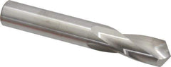 M.A. Ford - 17/32" 118° Spiral Flute Solid Carbide Screw Machine Drill Bit - Bright Finish, Right Hand Cut, 1-3/8" Flute Length, 3-1/2" OAL, Faceted Point, Straight Shank - Apex Tool & Supply