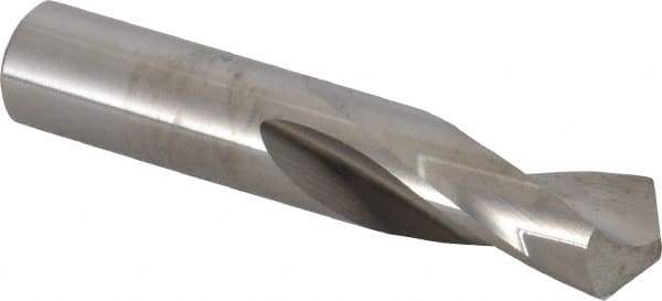 M.A. Ford - 5/8" 118° Spiral Flute Solid Carbide Screw Machine Drill Bit - Bright Finish, Right Hand Cut, 1-3/4" Flute Length, 3-1/2" OAL, Faceted Point, Straight Shank - Apex Tool & Supply