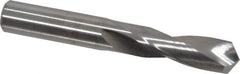 M.A. Ford - 0.348" 118° Spiral Flute Solid Carbide Screw Machine Drill Bit - Bright Finish, Right Hand Cut, 1-1/4" Flute Length, 2-1/2" OAL, Faceted Point, Straight Shank - Apex Tool & Supply
