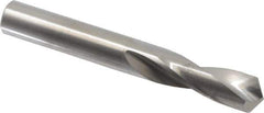 M.A. Ford - 14.00048mm 118° Spiral Flute Solid Carbide Screw Machine Drill Bit - Bright Finish, Right Hand Cut, 54mm Flute Length, 107mm OAL, Faceted Point, Straight Shank - Apex Tool & Supply