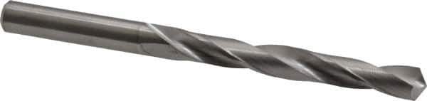 M.A. Ford - Letter E (1/4) 118° Solid Carbide Jobber Drill - Bright Finish, Right Hand Cut, Spiral Flute, Straight Shank, 3-1/4" OAL, Faceted Point - Apex Tool & Supply
